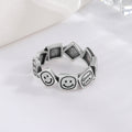 Square Smiley Ring