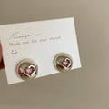 Pink Zirconia Metal Earrings