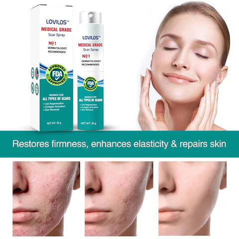 LOVILDS Advanced Scar Repair Spray for Acne Scars, Surgical Scars and Stretch Marks