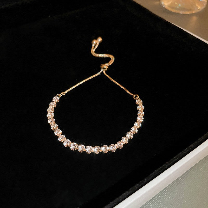 Moissanite Bracelet - Adjustable Length with Gift Box