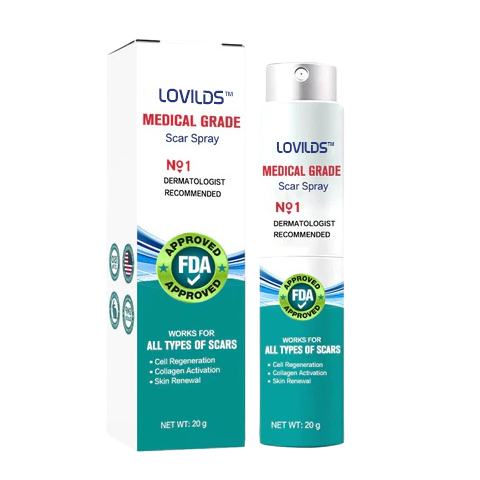 LOVILDS Advanced Scar Repair Spray for Acne Scars, Surgical Scars and Stretch Marks