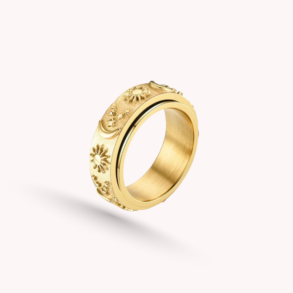 Aurora Stainless Steel Anxiety Ring