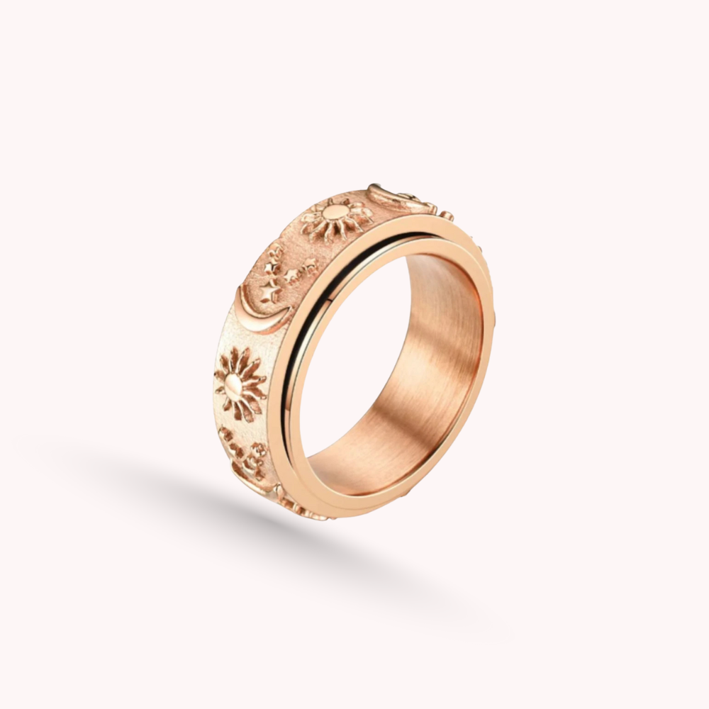 Aurora Stainless Steel Anxiety Ring