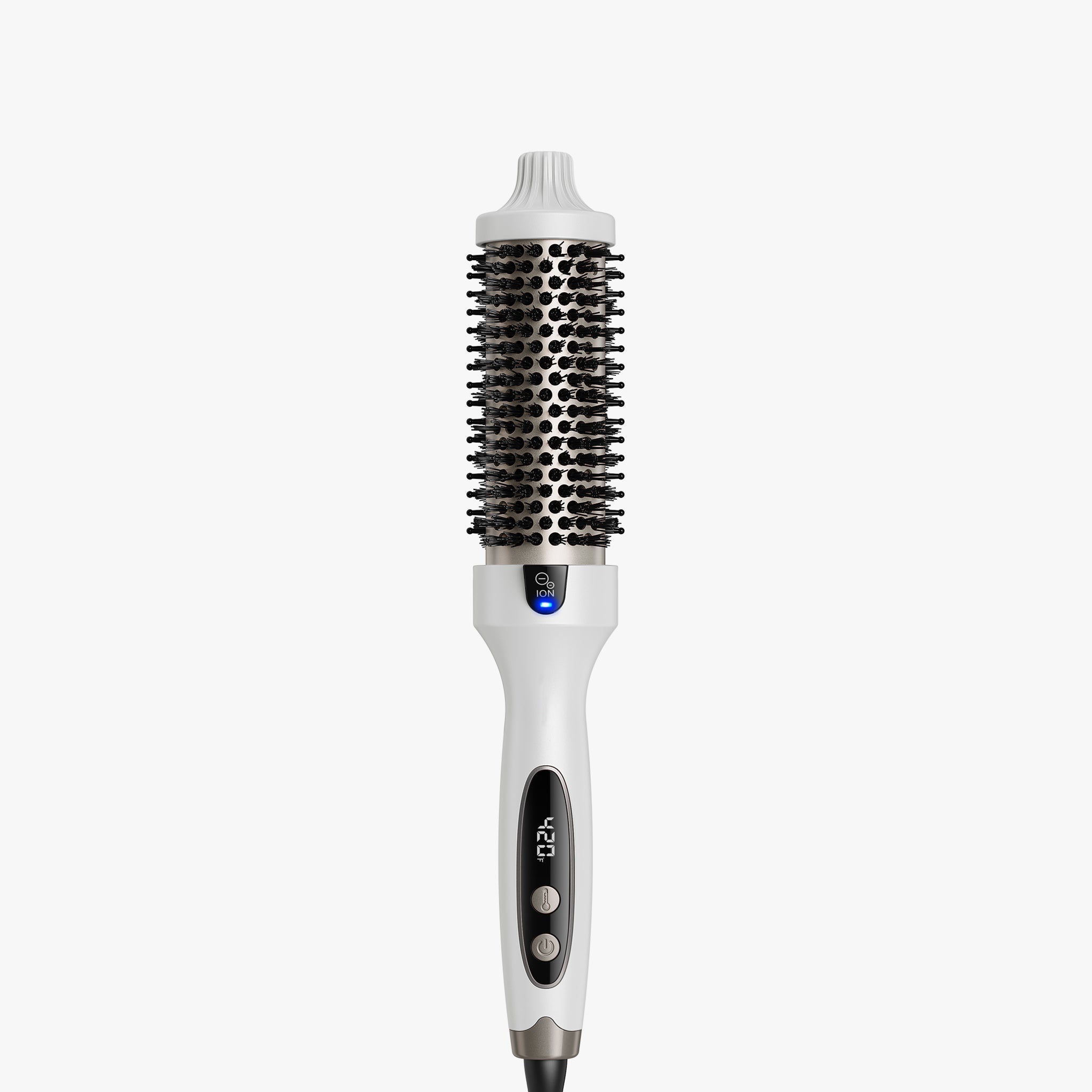 Thorntons vip beauty Thermal Blowout Brush – 1.5″ Ceramic Tourmaline Barrel, 5‑Heat Settings, Dual Voltage, Ionic Frizz Control