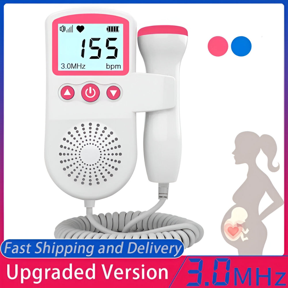 Fetal Doppler Heart Rate Monitor Portable Baby Listening Device