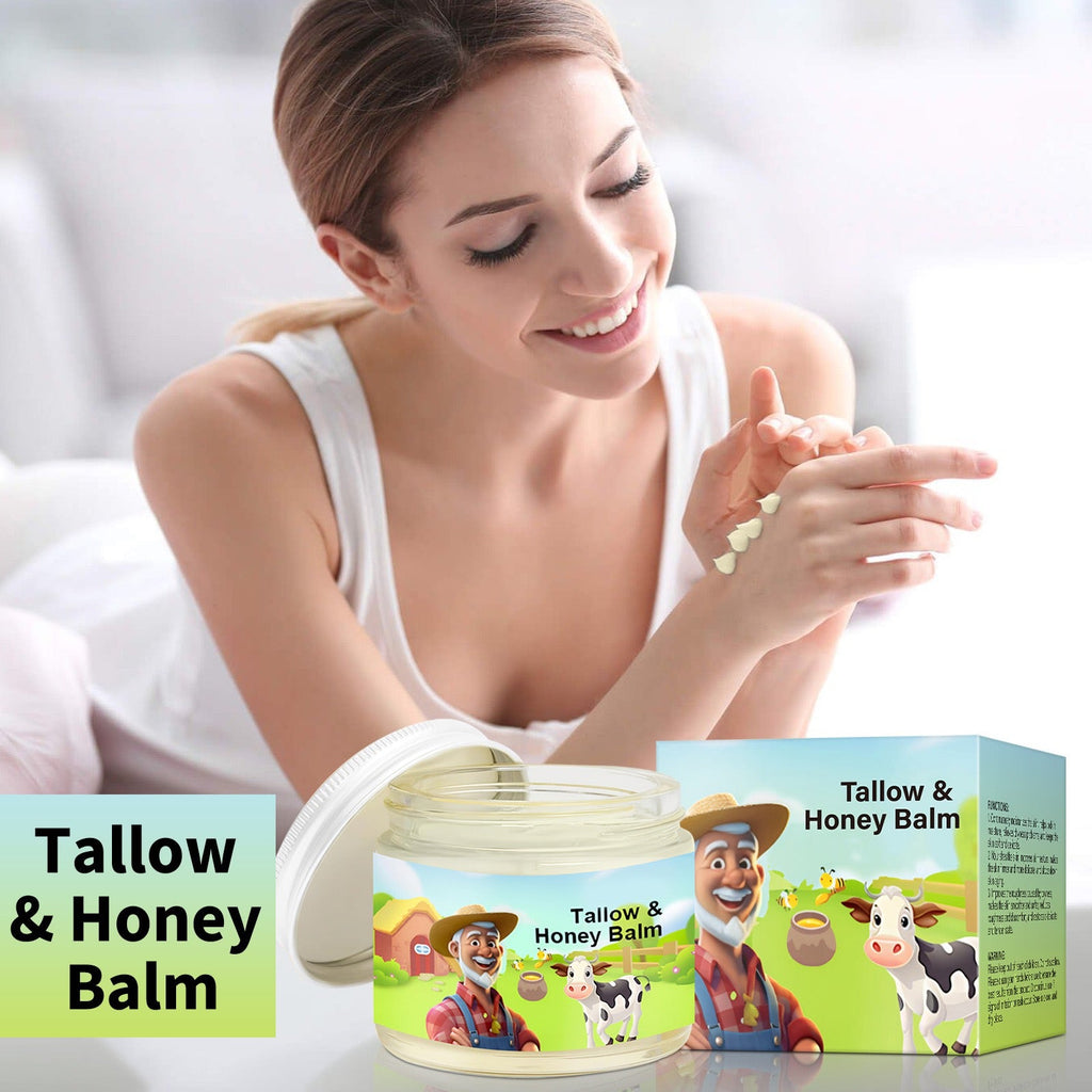 Tallow Honey Balm – Multipurpose Moisturizer for Face, Hands & Body | For Dry & Sensitive Skin