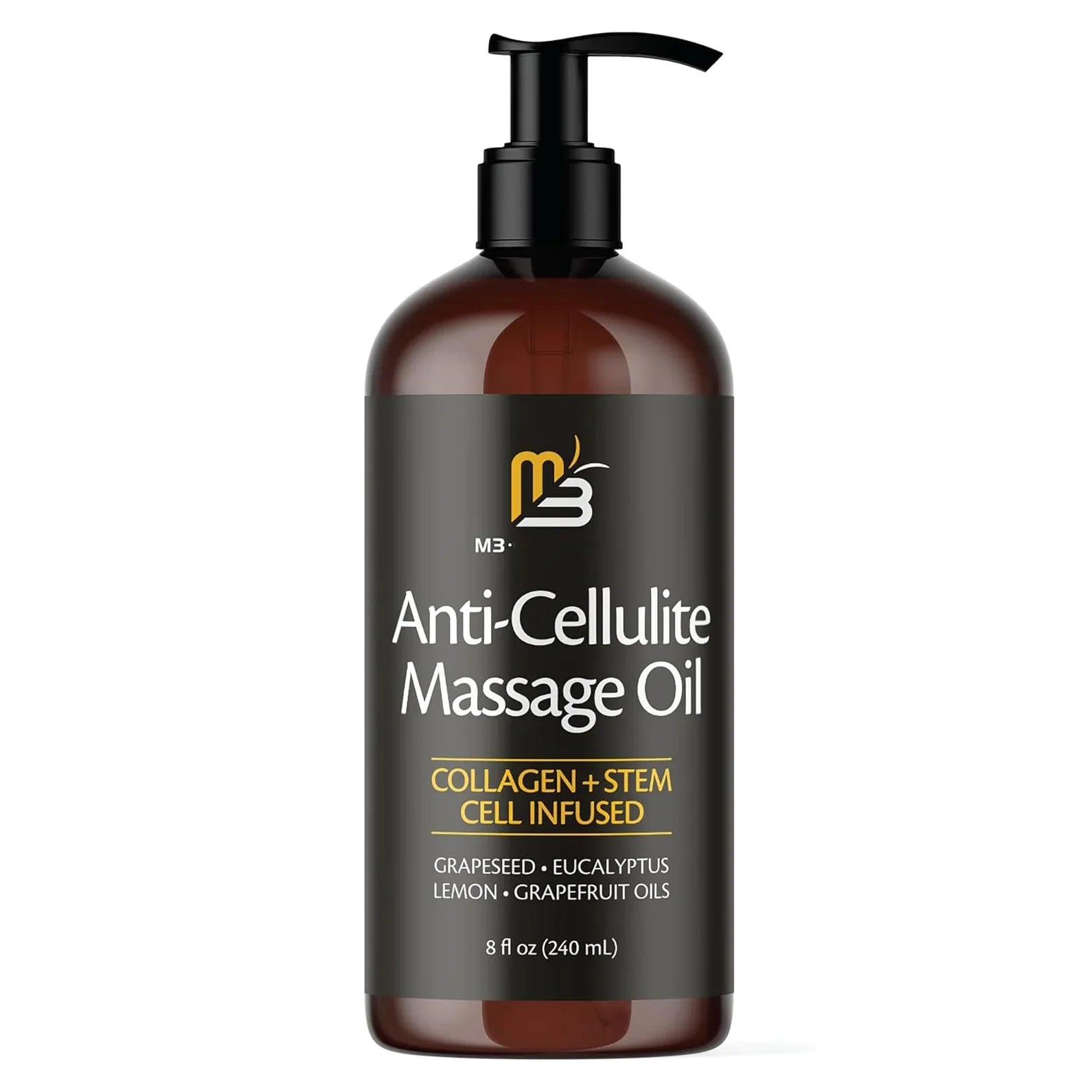 Nourishing Body Massage Oil with Eucalyptus and Grapeseed - Heat Soothing Moisturizer for Professional Spa and Home Back Massage
