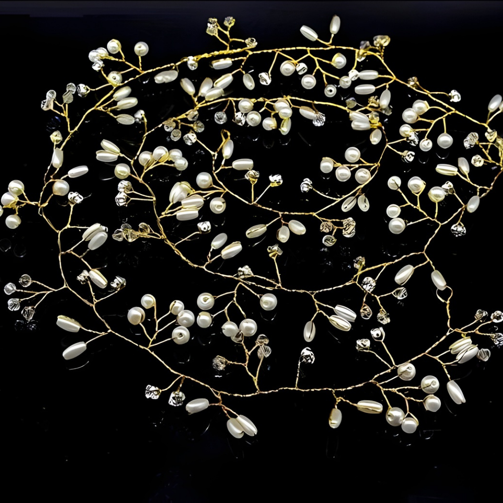 Hair Accessories Pearl Floral Vine Wedding Formal Styling