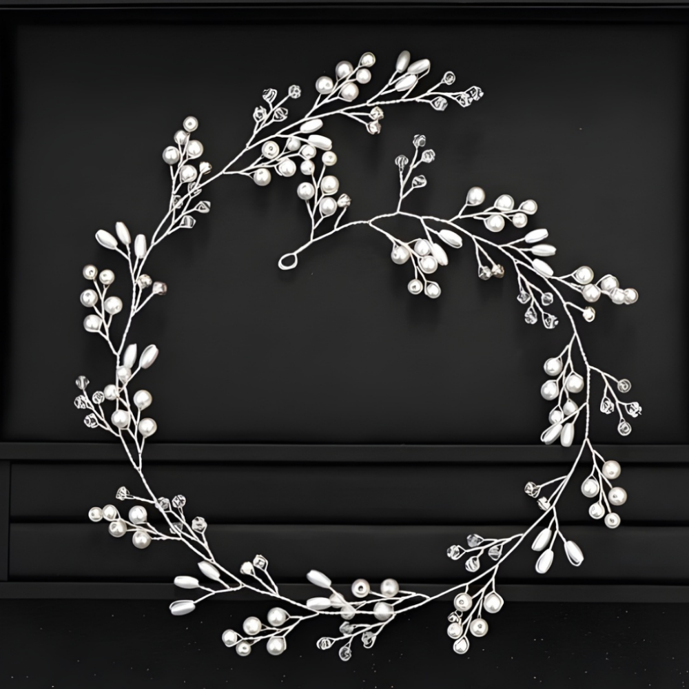 Hair Accessories Pearl Floral Vine Wedding Formal Styling