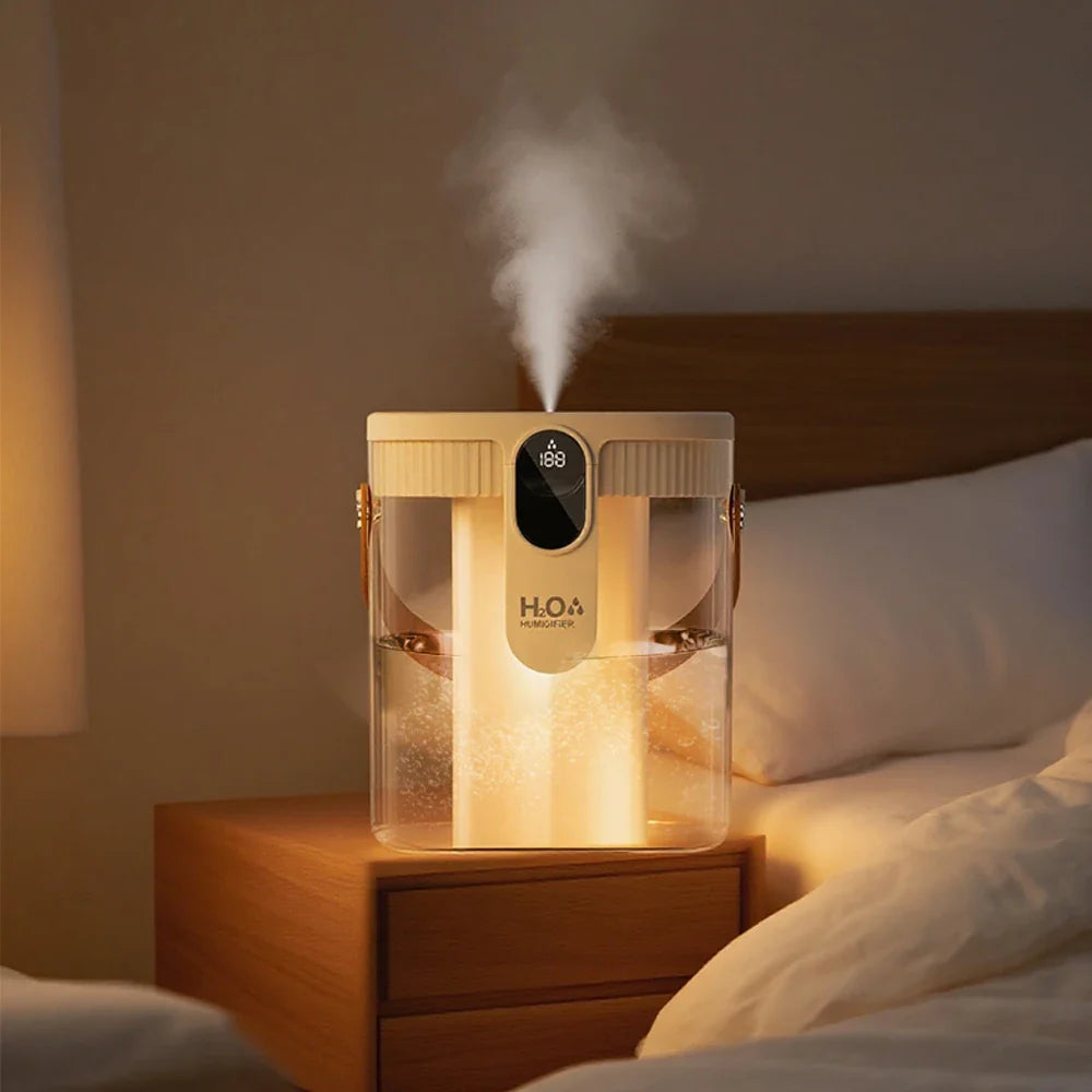 Portable Ultrasonic Air Humidifier and Aromatherapy Diffuser with 1.4L Top Fill Tank - Quiet USB Powered Mist Maker for Home, Office, and RV