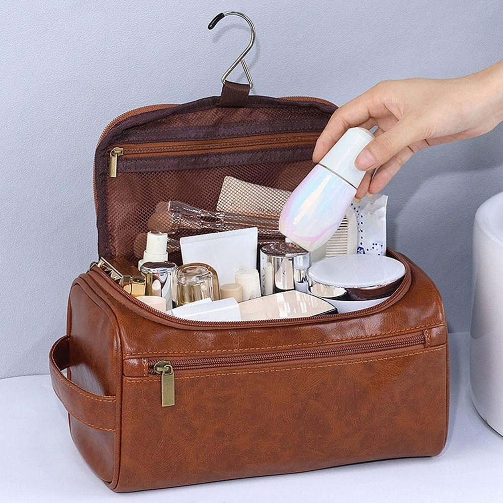 Leather Toiletry Bag Travel Wash Bag