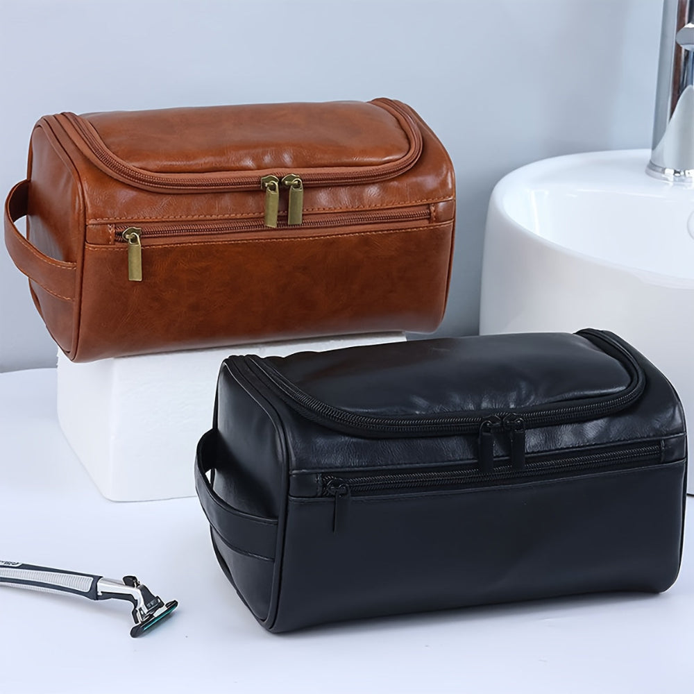 Leather Toiletry Bag Travel Wash Bag