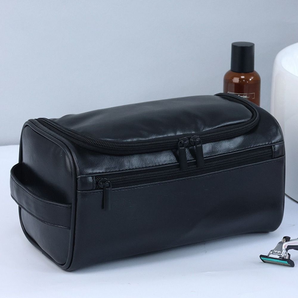 Leather Toiletry Bag Travel Wash Bag