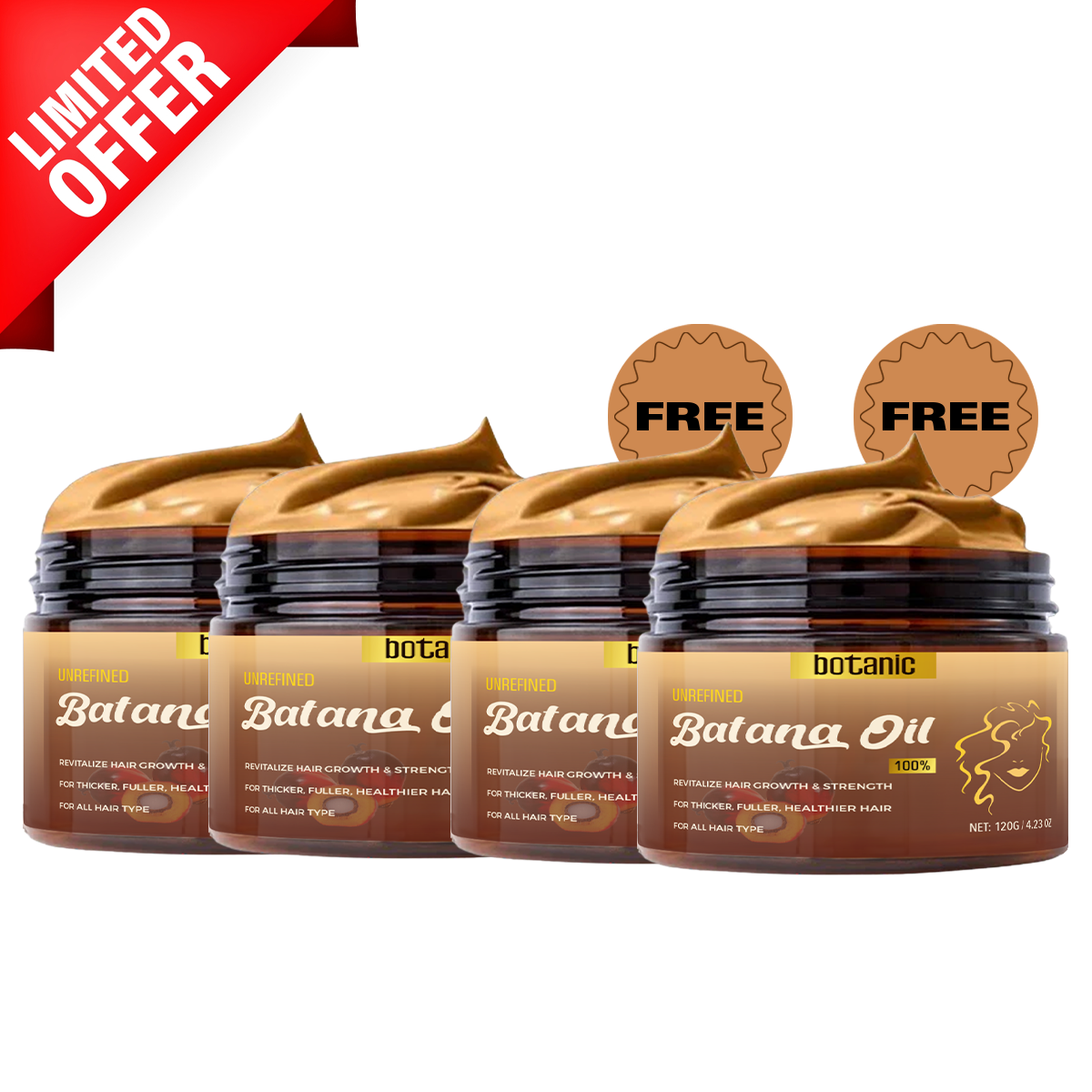 Thorntons vip beauty™ Batana Hair Growth Oil – 100% Unrefined Natural Formula for Thicker, Fuller Hair | 120ml