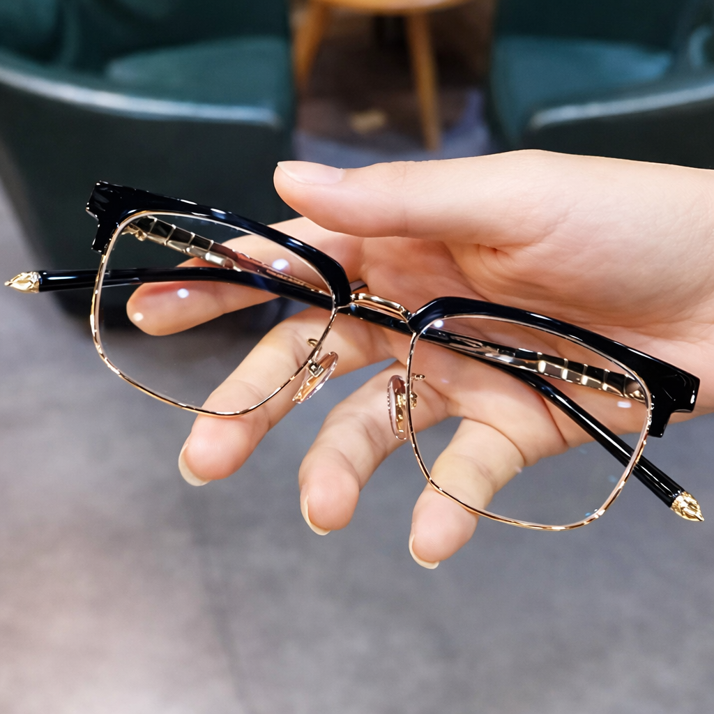 Reading Glasses Classic Square Frame Vision Support