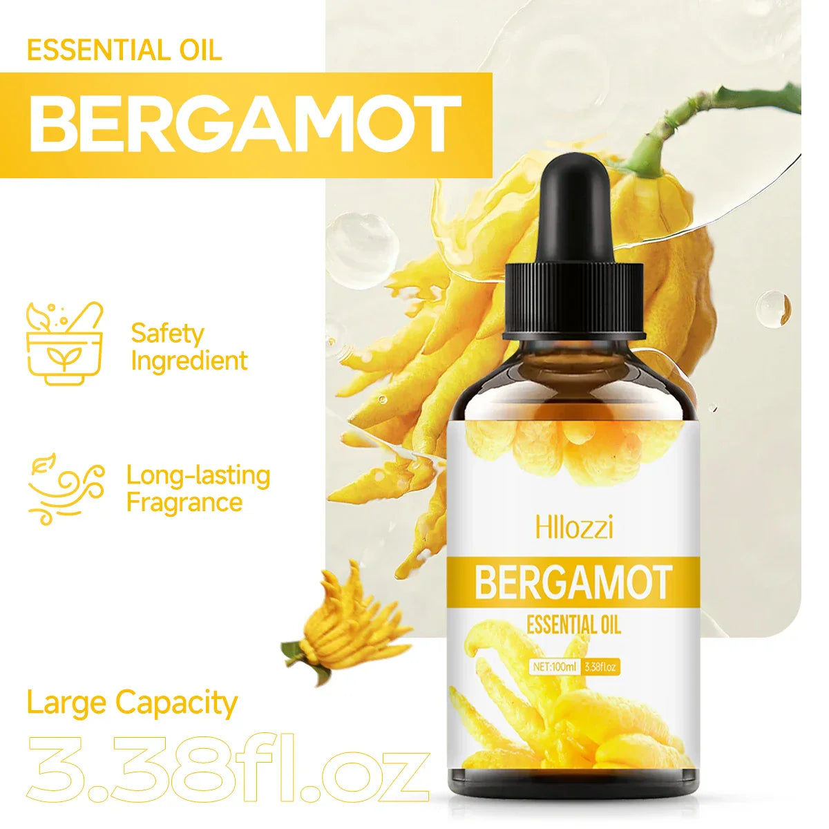 Thorntons vip beauty™ Bergamot Essential Oil – Premium Pure Oil for Hair Care, Skin, Aromatherapy Diffusers, Massage & Humidifiers