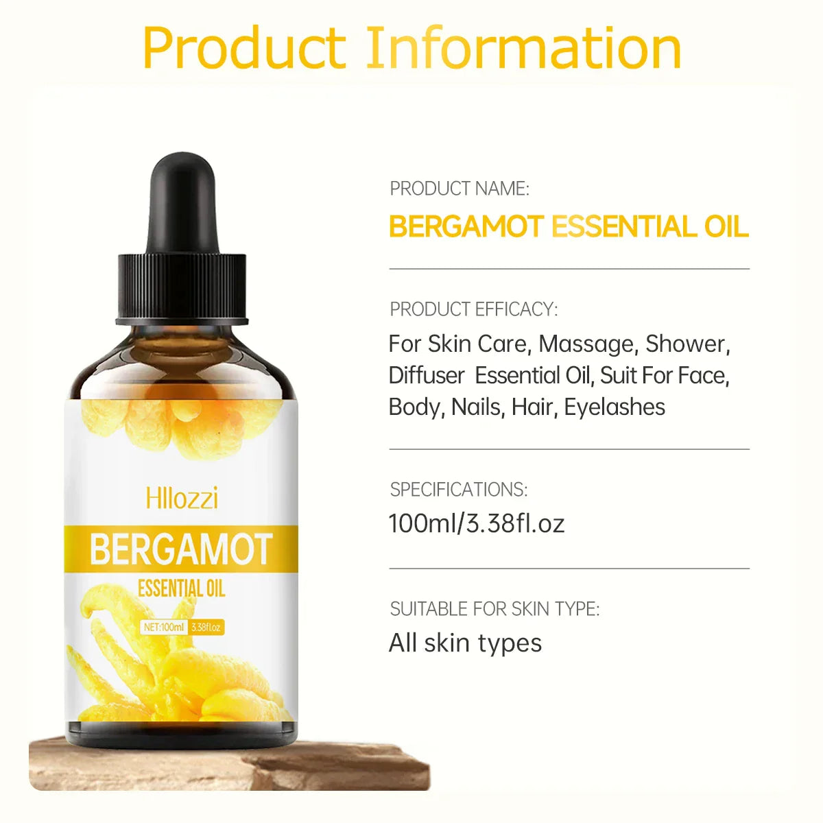 Thorntons vip beauty™ Bergamot Essential Oil – Premium Pure Oil for Hair Care, Skin, Aromatherapy Diffusers, Massage & Humidifiers