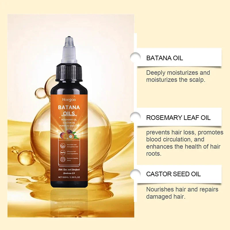 All-in-One Liquid Batana Hair Oil – 100% Pure Honduran Oil for Hair Growth, Frizz Control & Scalp Nourishment (5oz)