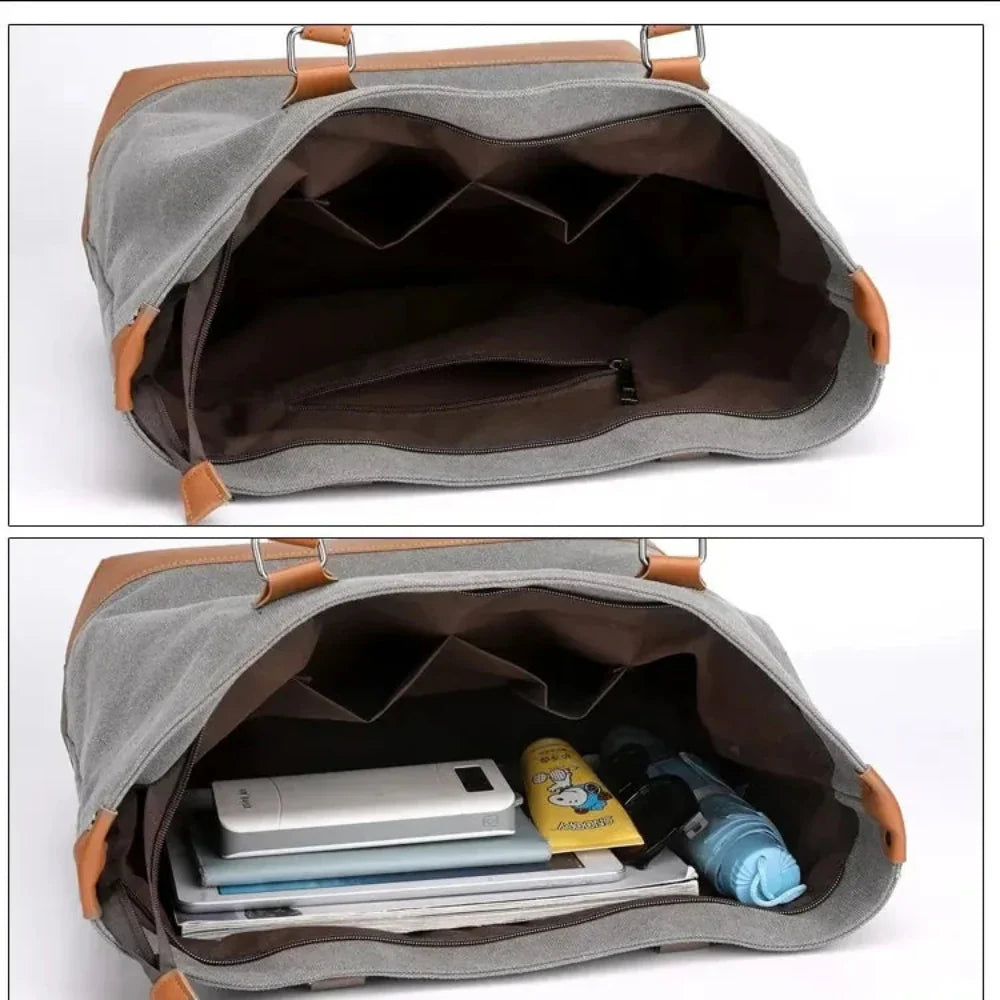 Women Canvas Tote Bag Large Minimalist Shoulder Bag