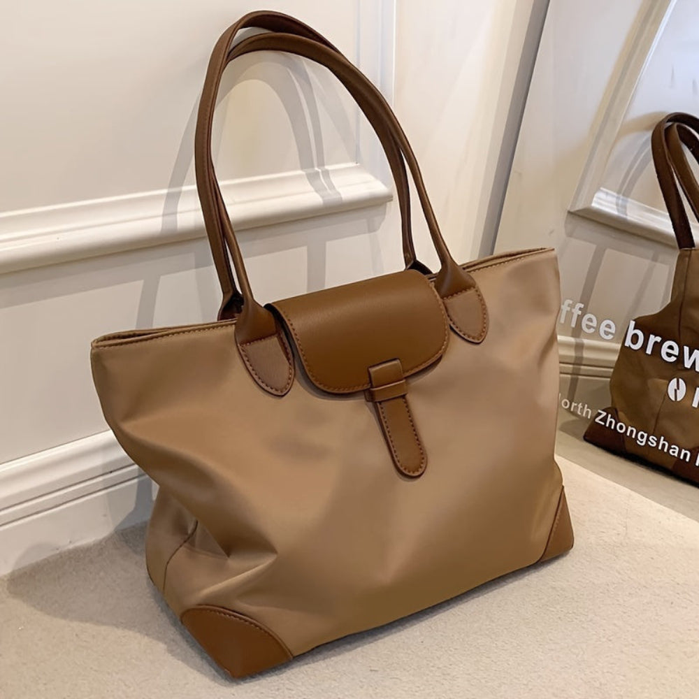Women’s Large Canvas Tote Bag Minimalist Shoulder Handbag