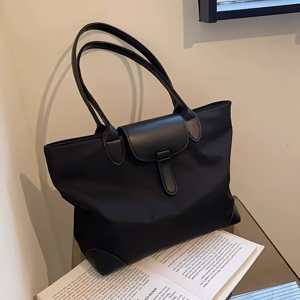 Women’s Large Canvas Tote Bag Minimalist Shoulder Handbag