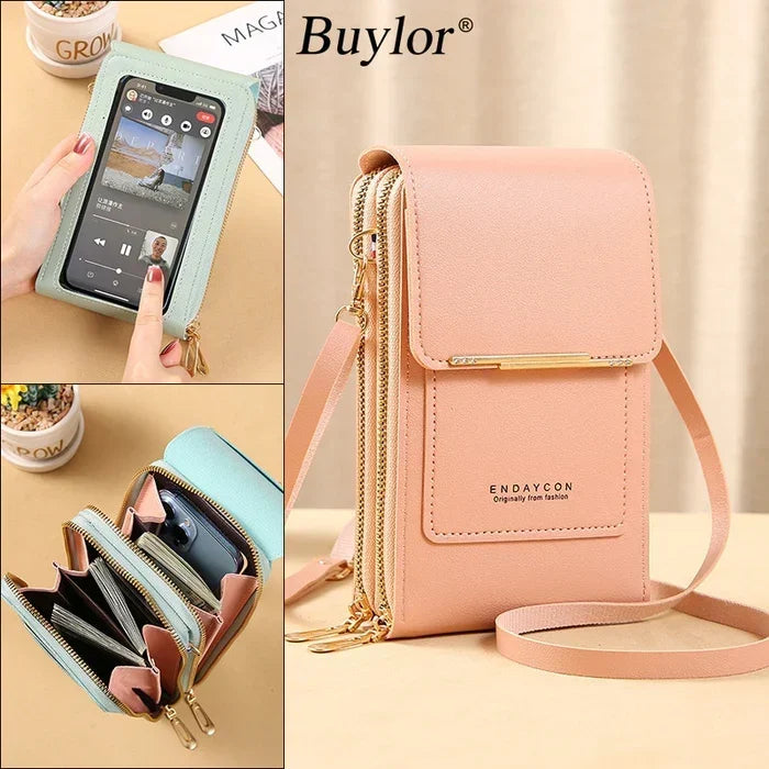 Anti-Theft Leather Crossbody Bag for Travel and Everyday Use