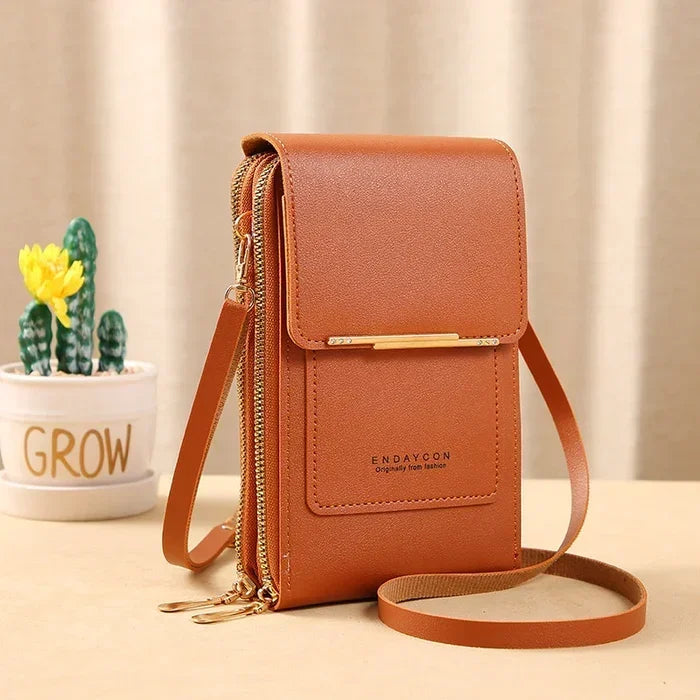 Anti-Theft Leather Crossbody Bag for Travel and Everyday Use