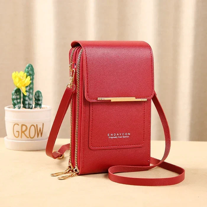 Anti-Theft Leather Crossbody Bag for Travel and Everyday Use