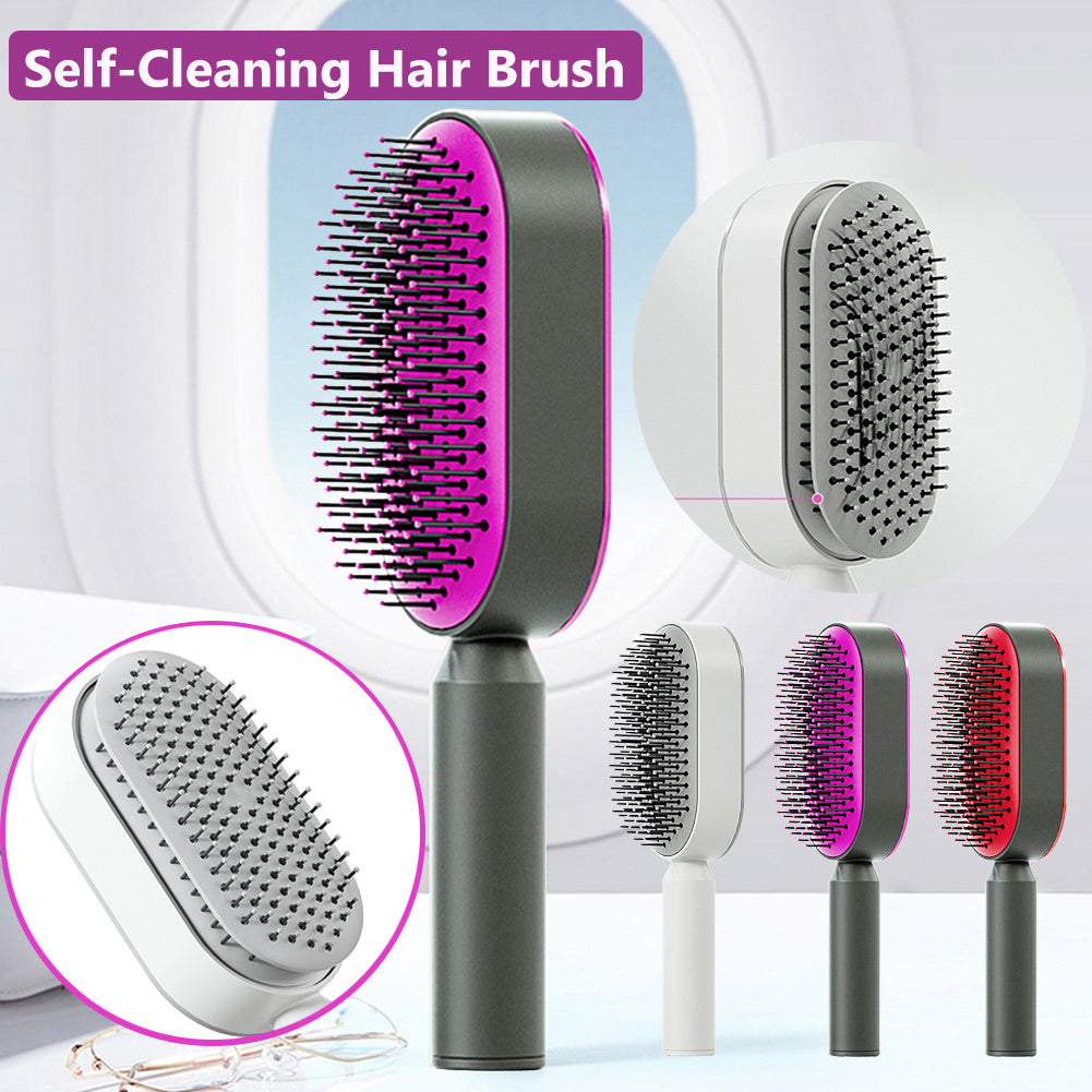 New 2 In 1 Hair Straightener Hot Comb Negative Ion Curling Tong Dual-purpose Electric Hair Brush