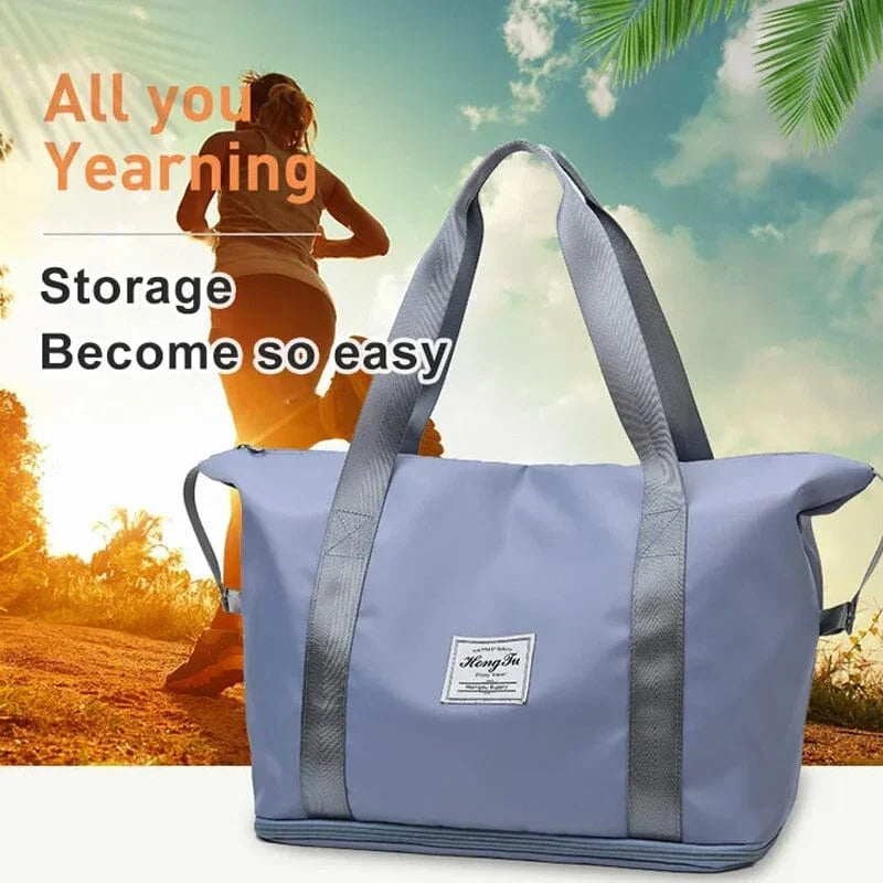 High capacity double layer suitcase for wet separation