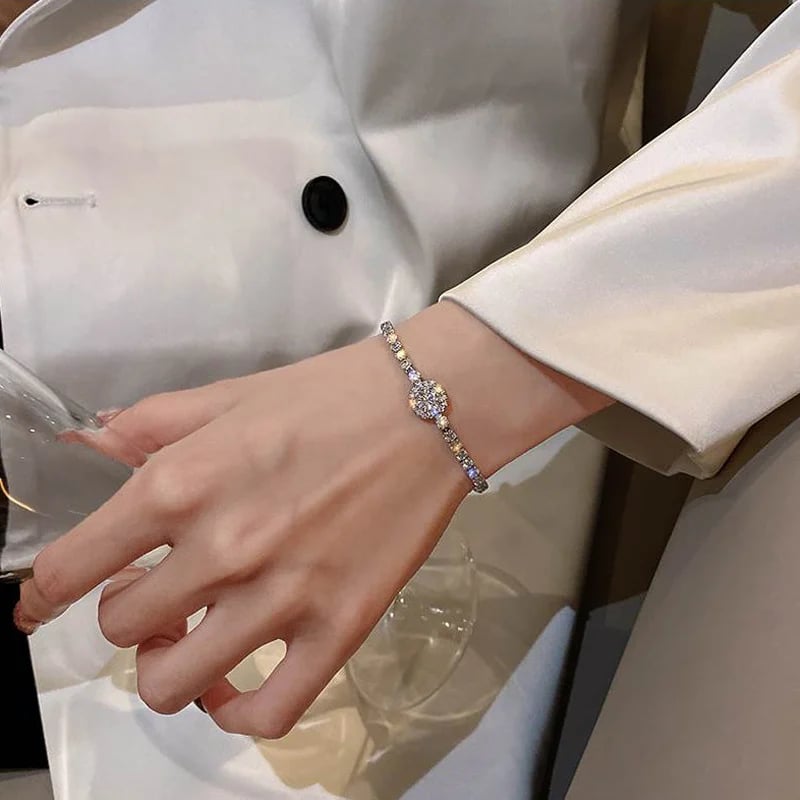 Moissanite Bracelet - Adjustable Length with Gift Box