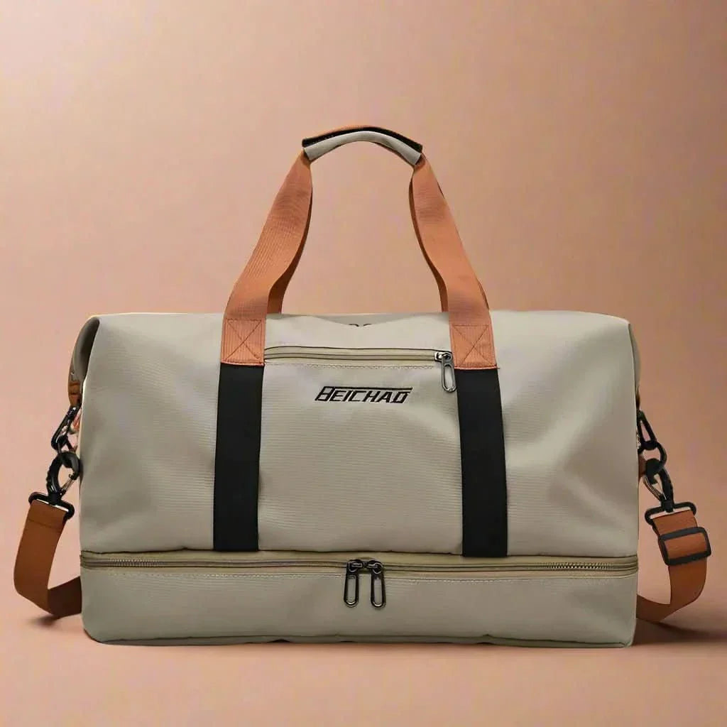 STRIDEGEAR – Waterproof Duffel Bag with Shoe Compartment & Dry-Wet Separation