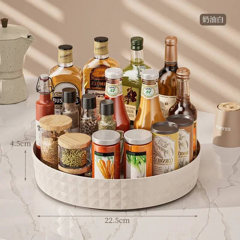 360 Rotating Seasoning Storage Rack - Multifunctional Kitchen Organiser Tray
