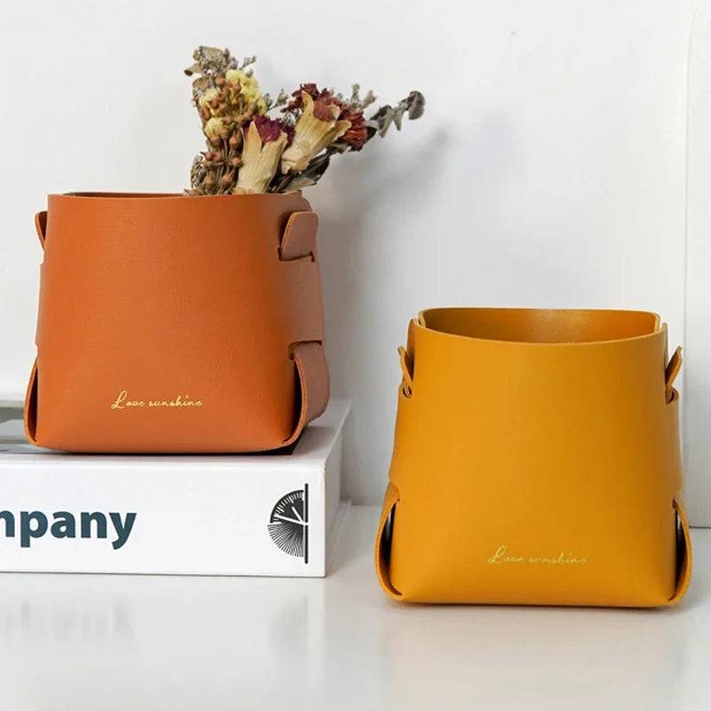 Creative PU Leather Storage Box Multifunctional Organiser