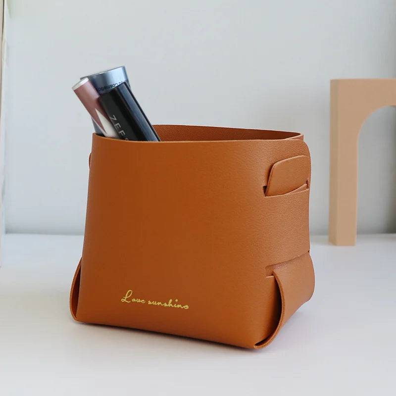 Creative PU Leather Storage Box Multifunctional Organiser