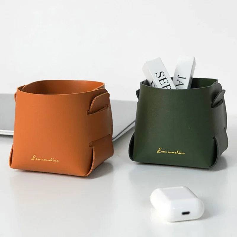 Creative PU Leather Storage Box Multifunctional Organiser