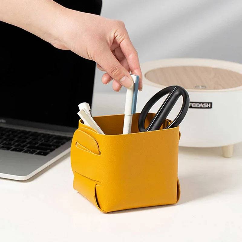 Creative PU Leather Storage Box Multifunctional Organiser