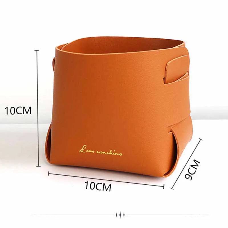 Creative PU Leather Storage Box Multifunctional Organiser