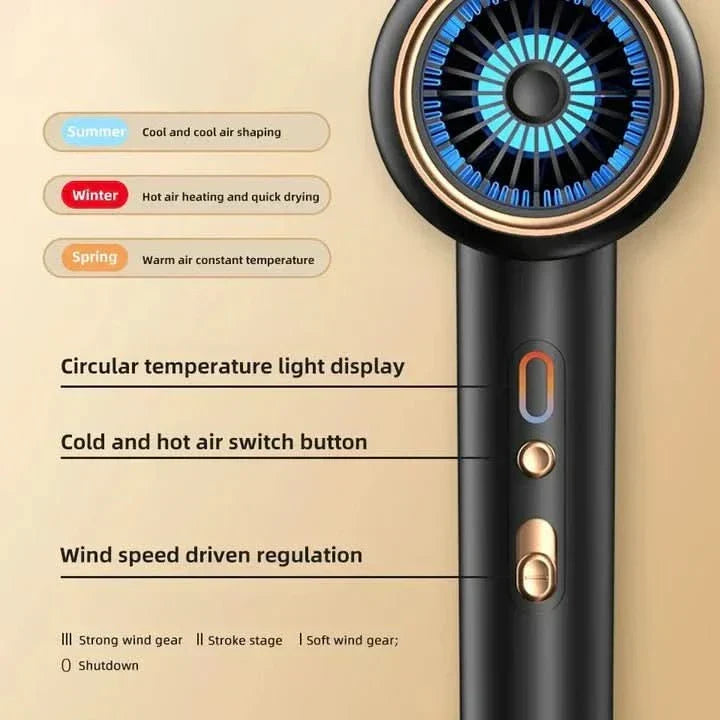 GLAMDRY – 2400W Ionic Hair Dryer for Fast, Frizz-Free & Shiny Styling