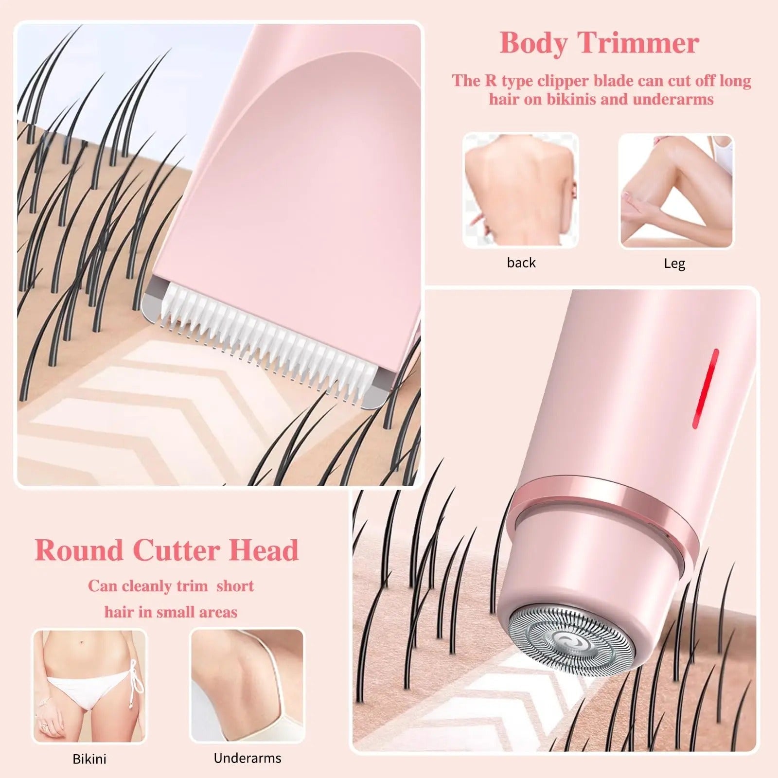 Electric Trimmer Waterproof Rechargeable Bikini Shaver