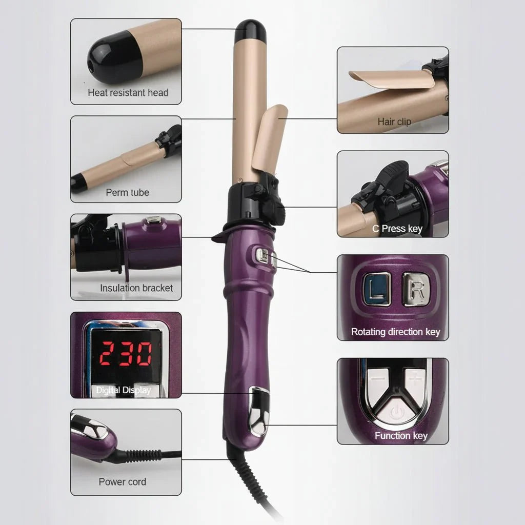 QuickCurl – Cordless Curling Styler for Perfect Curls in 8 Seconds
