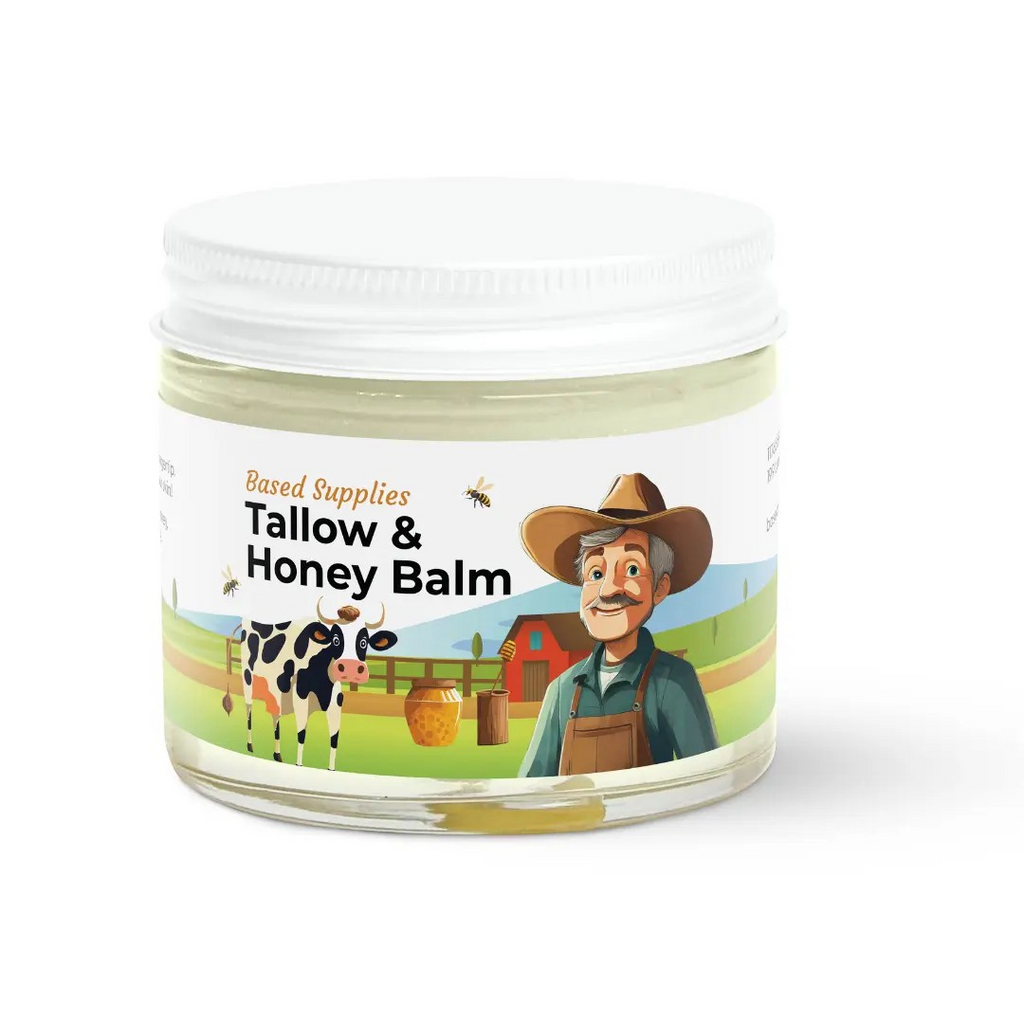 Tallow Honey Balm – Multipurpose Moisturizer for Face, Hands & Body | For Dry & Sensitive Skin