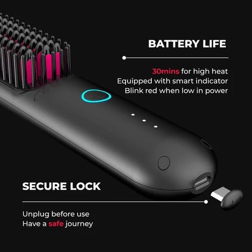SleekStyle – 3-in-1 Heat Brush for Smooth, Frizz-Free Hair