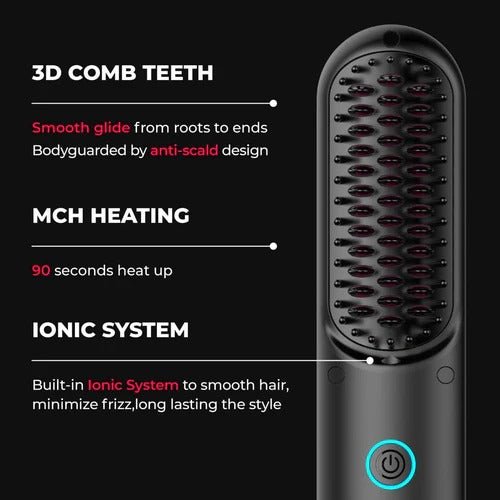 SleekStyle – 3-in-1 Heat Brush for Smooth, Frizz-Free Hair