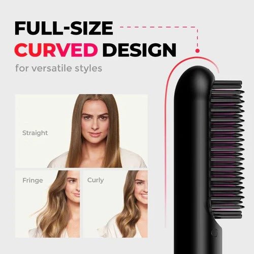 SleekStyle – 3-in-1 Heat Brush for Smooth, Frizz-Free Hair