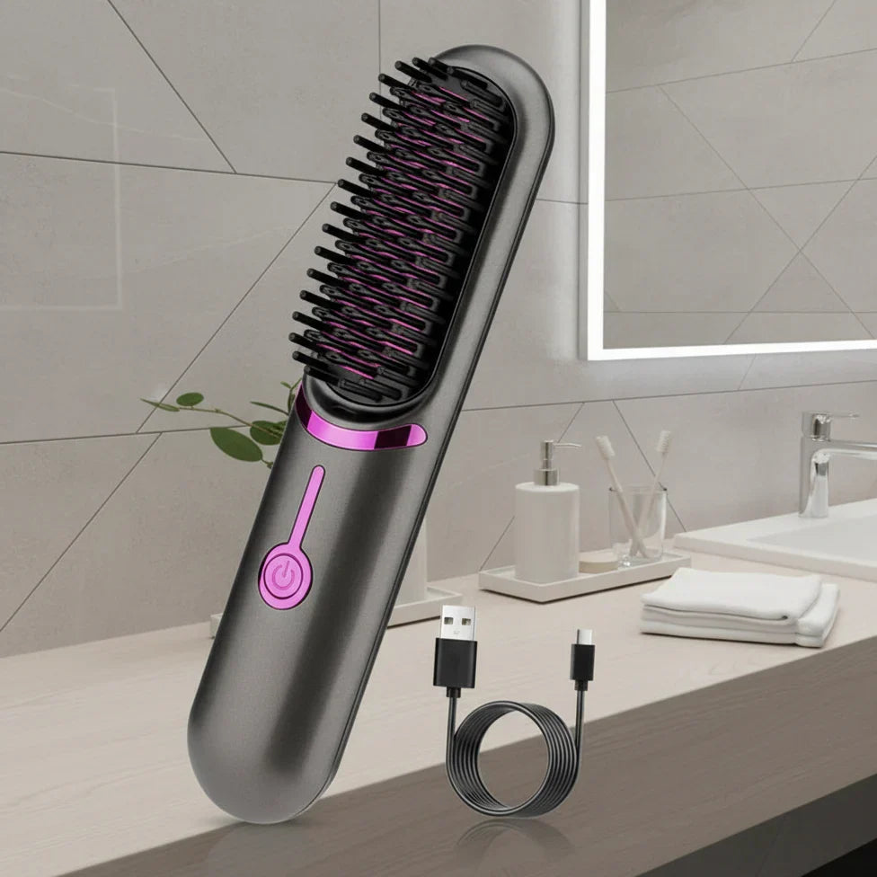Tima Styler – Wireless Hair Straightening Brush for Smooth, Frizz-Free Styling